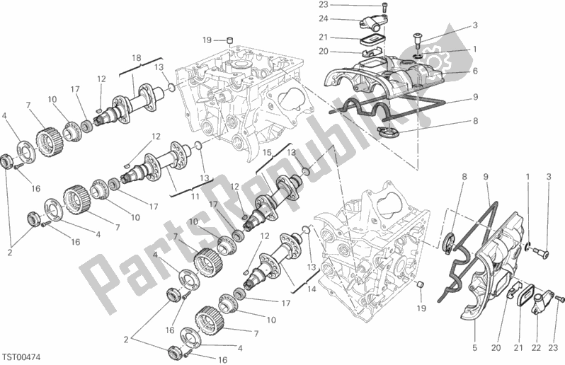 Tutte le parti per il Albero A Camme del Ducati Diavel FL Thailand 1200 2018